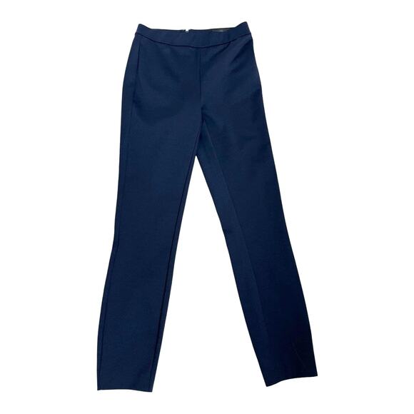 J. Crew Womens Navy Blue Mid Rise Skinny Leg Trouser stretch Pants Small Petite - Picture 1 of 5